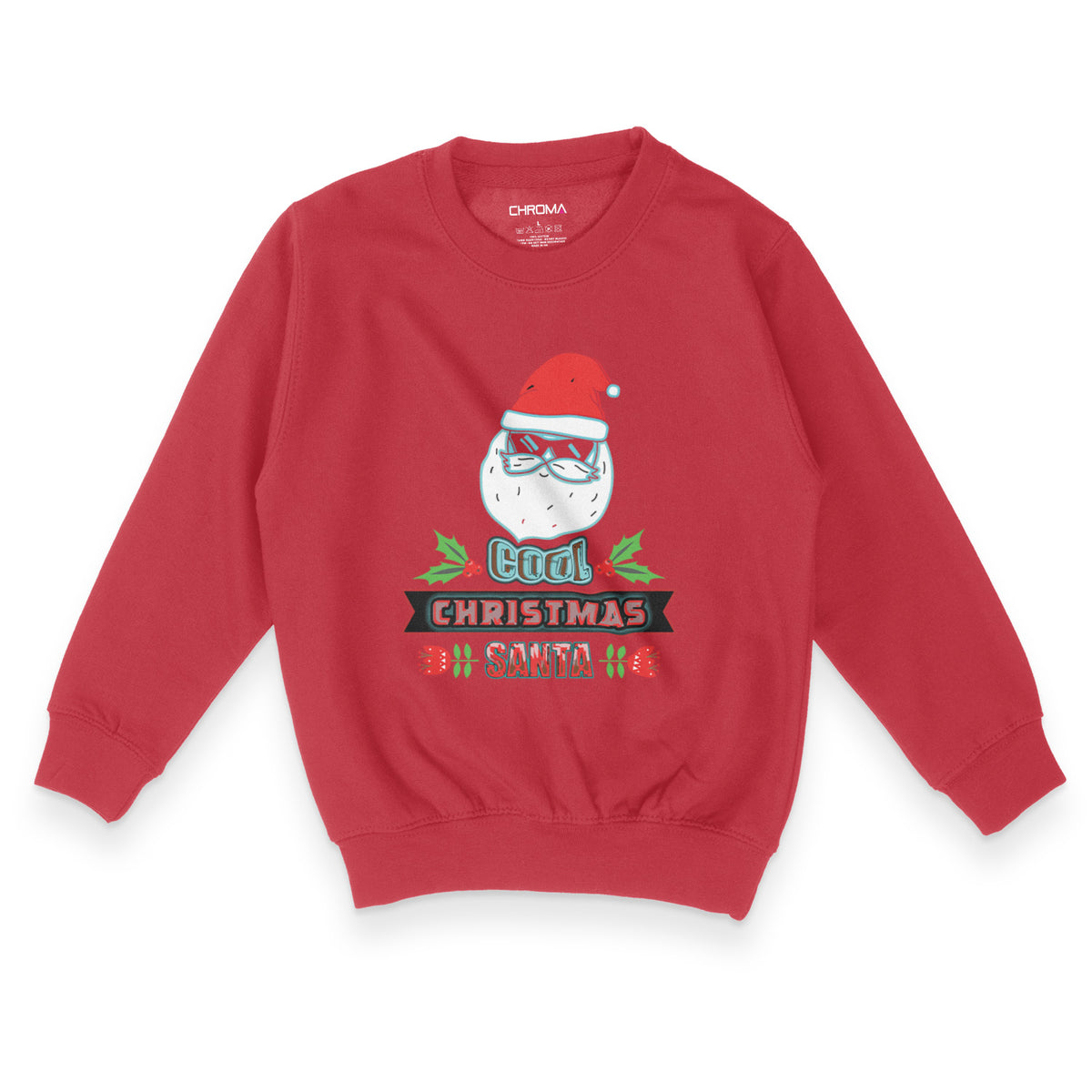 Cool Christmas Santa | Kid's Christmas Sweatshirt Chroma Clothing