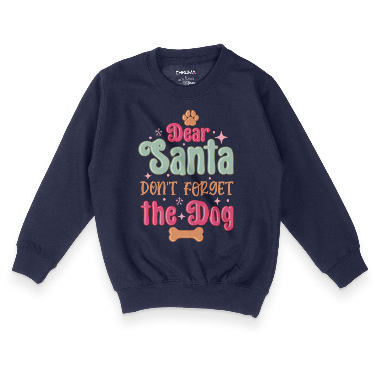 Dear Santa Don't Forget The Dog | Kid's Christmas Sweatshirt Chroma Clothing