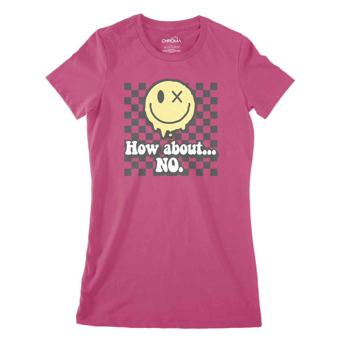 How About No | Women's Classic Fitted T-Shirt Chroma Clothing