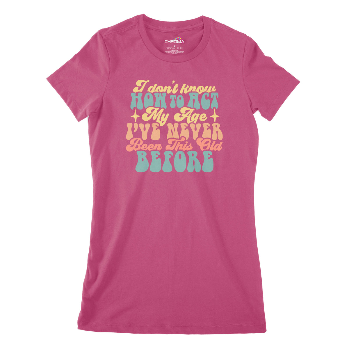 I Don't Know How to Act My Age | Women's Classic Fitted T-Shirt Chroma Clothing