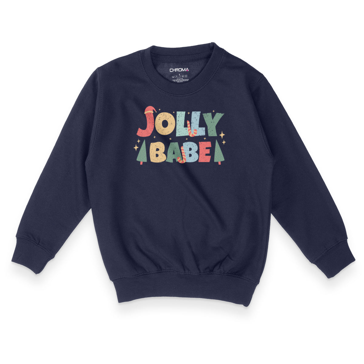 Jolly Babe Festive Fun | Kid's Christmas Sweatshirt Chroma Clothing