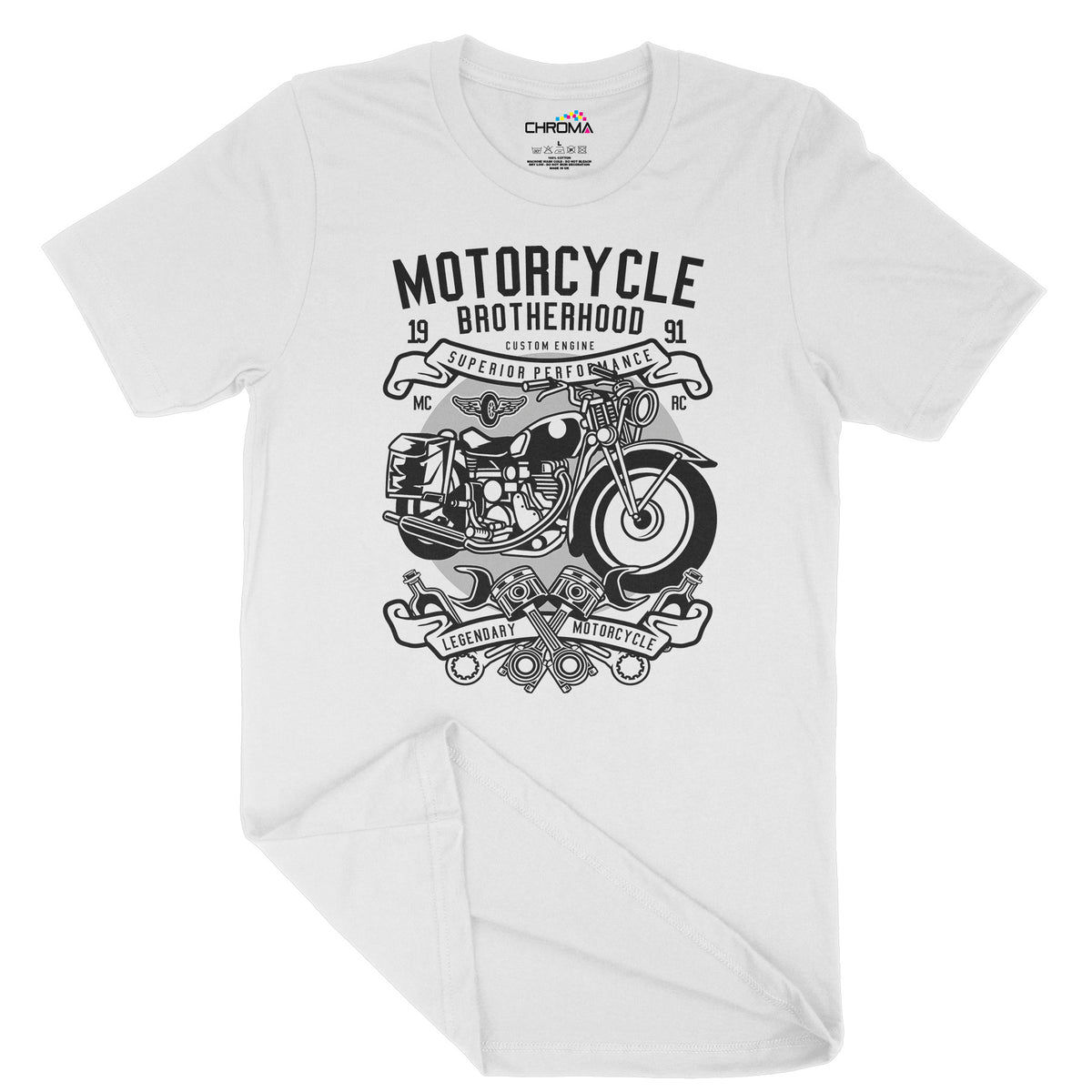 Motorcycle Brotherhood | Vintage Adult T-Shirt | Classic Vintage Cloth Chroma Clothing