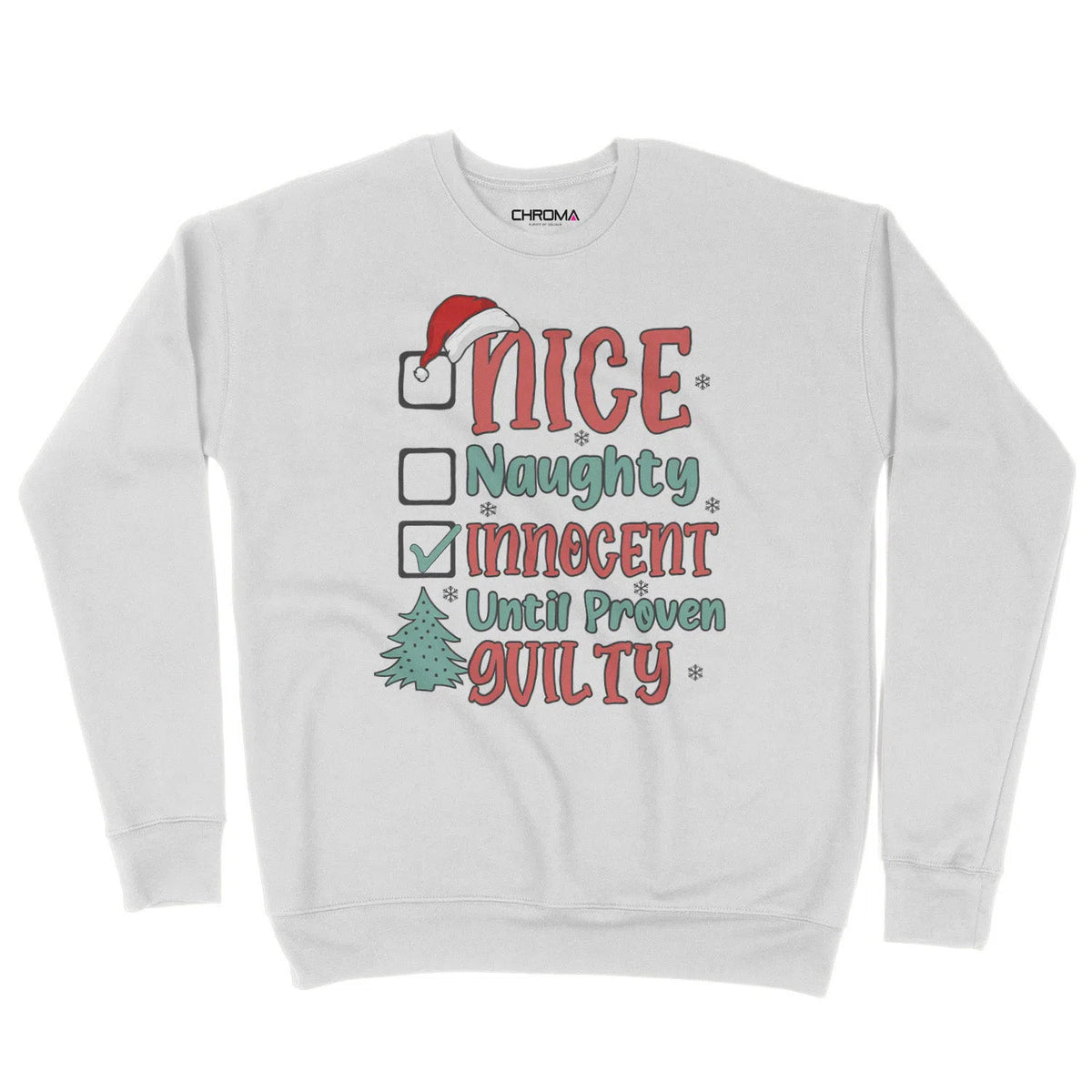 Innocent Until Proven Guilty | Unisex Christmas Sweater Chroma Clothing