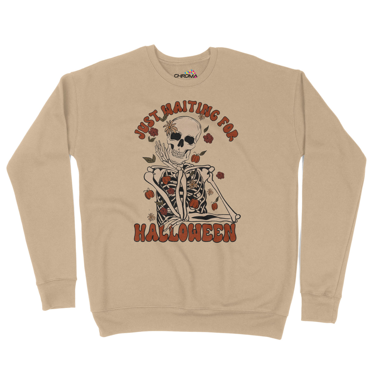 Just Waiting For Halloween | Unisex Adult Sweatshirt | Premium Hallowe Chroma Clothing