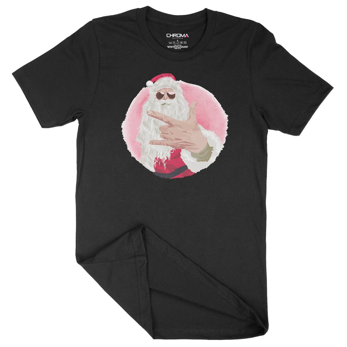 Rock Santa Festive Fun | Unisex Christmas T-Shirt Chroma Clothing