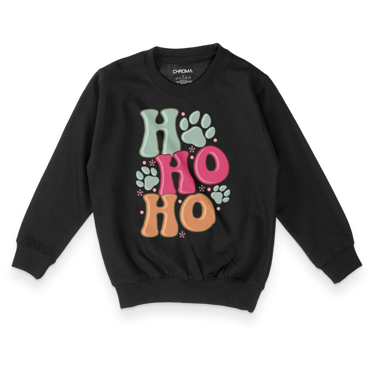 Ho Ho Ho Festive Fun | Kid's Christmas Sweatshirt Chroma Clothing