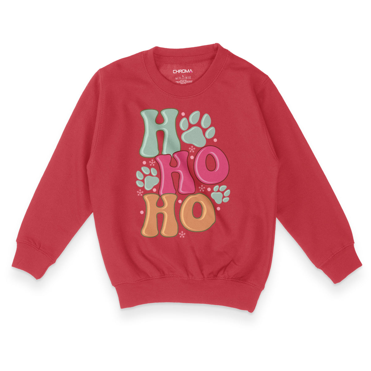 Ho Ho Ho Festive Fun | Kid's Christmas Sweatshirt Chroma Clothing