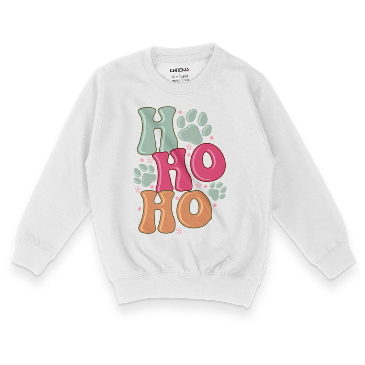 Ho Ho Ho Festive Fun | Kid's Christmas Sweatshirt Chroma Clothing