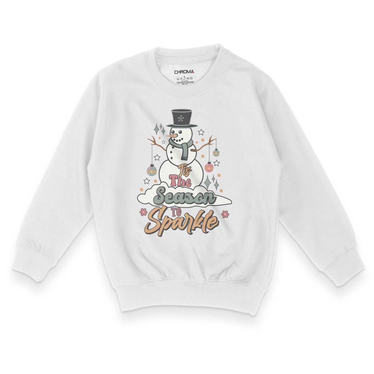 Tis The Season To Sparkle | Kid's Christmas Sweatshirt Chroma Clothing