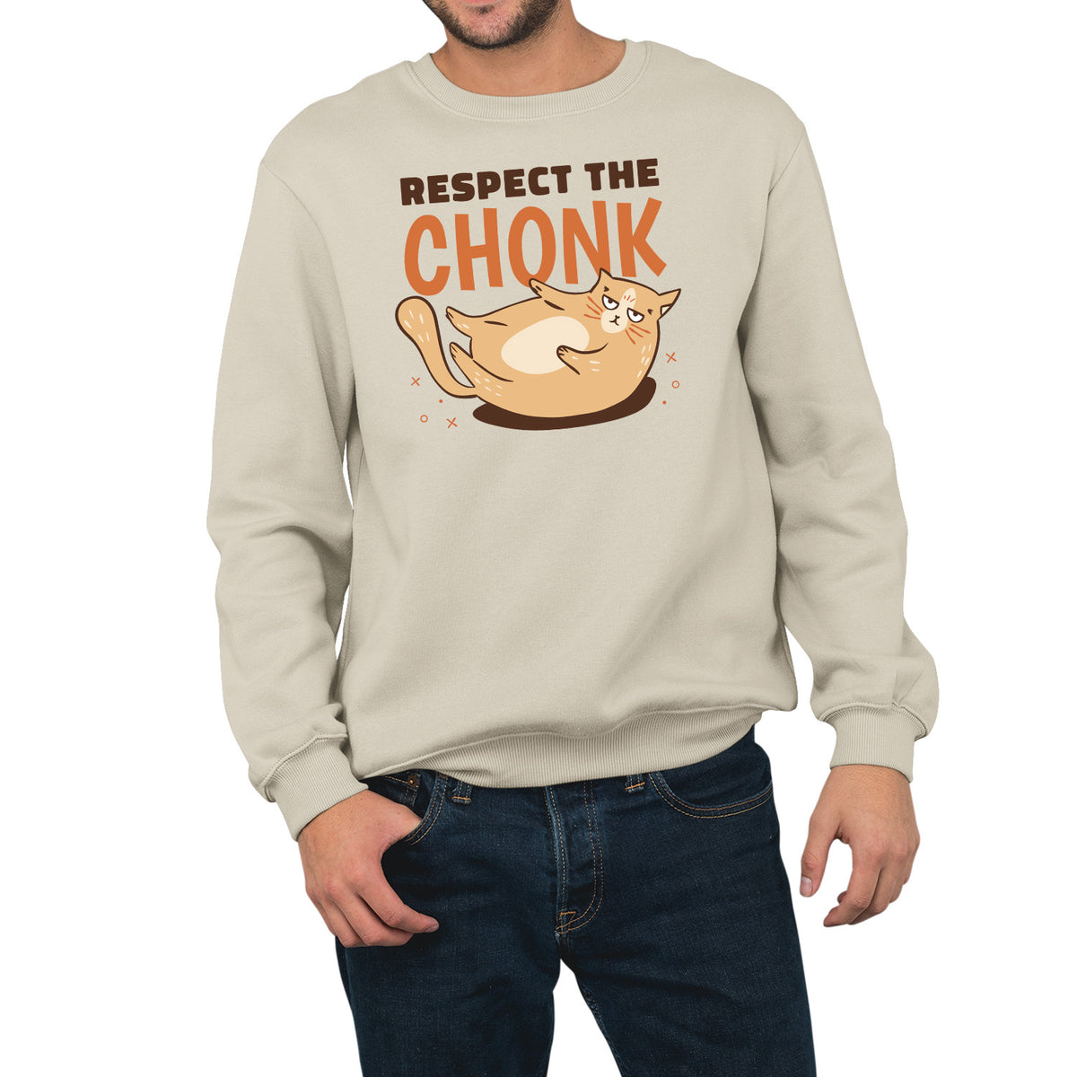 Respect The Chonk | Unisex Adult Sweatshirt | Premium Halloween Clothing