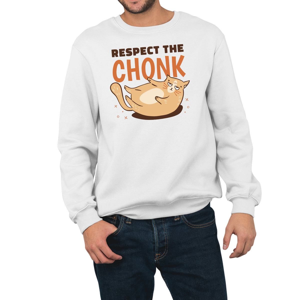 Respect The Chonk | Unisex Adult Sweatshirt | Premium Halloween Clothing