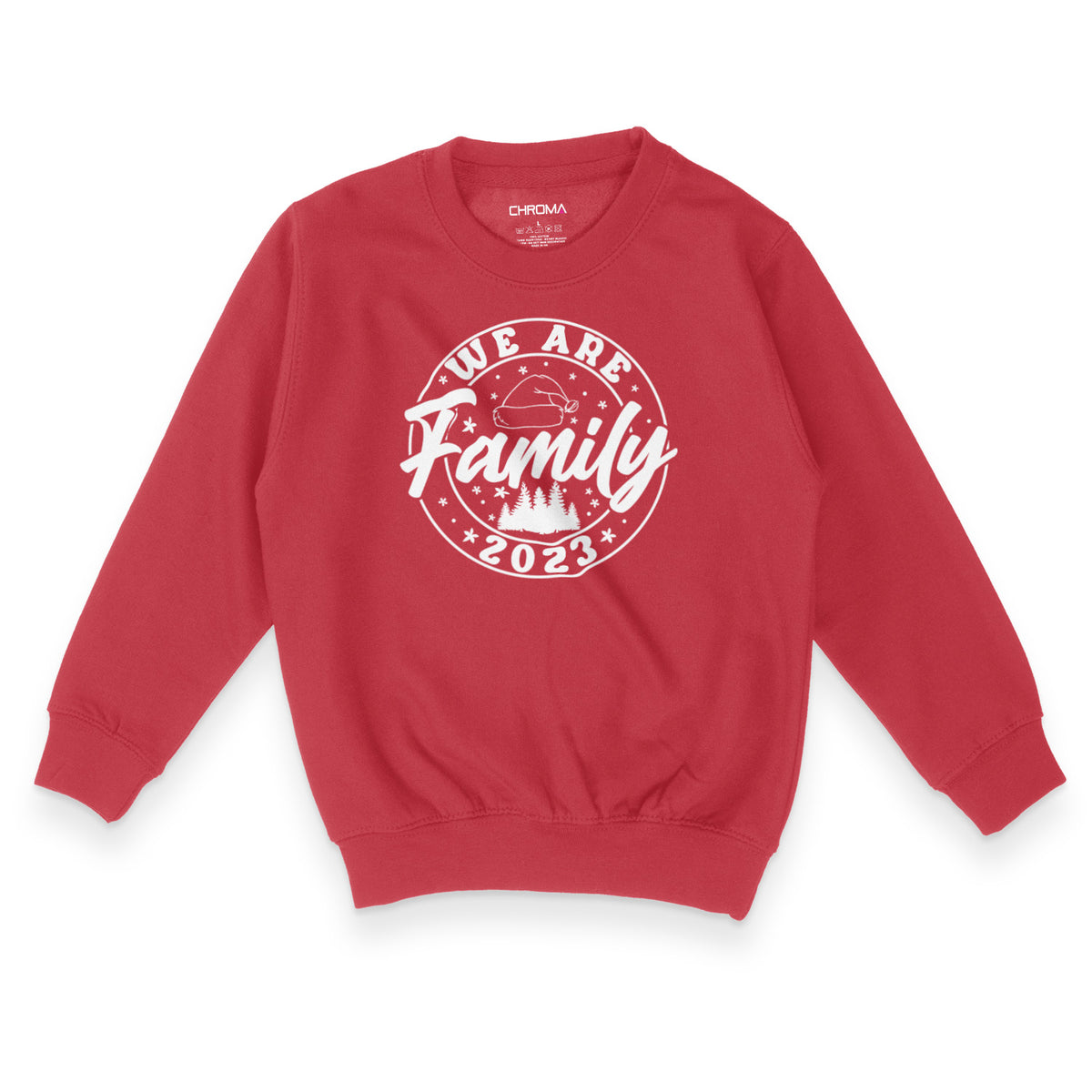 We Are Family 2023 | Kid's Christmas Sweatshirt Chroma Clothing