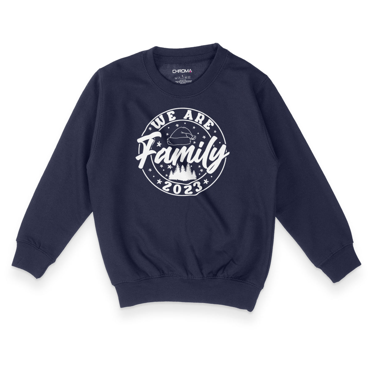 We Are Family 2023 | Kid's Christmas Sweatshirt Chroma Clothing