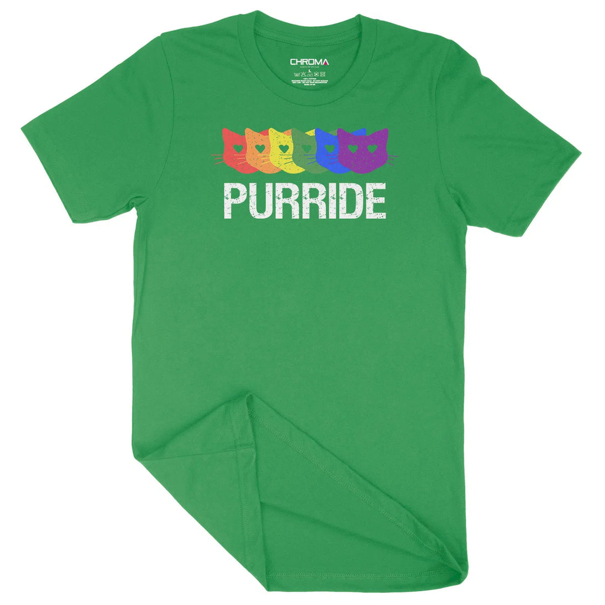 Pride Purrride Cat Lover LGBTQ | Unisex Adult T-Shirt Chroma Clothing