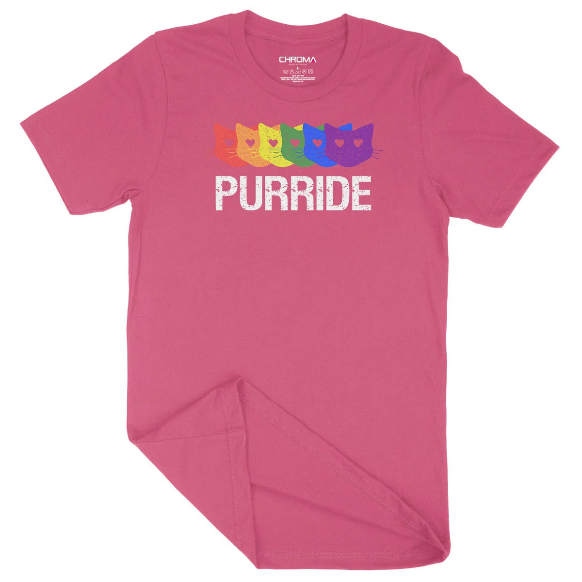 Pride Purrride Cat Lover LGBTQ | Unisex Adult T-Shirt Chroma Clothing