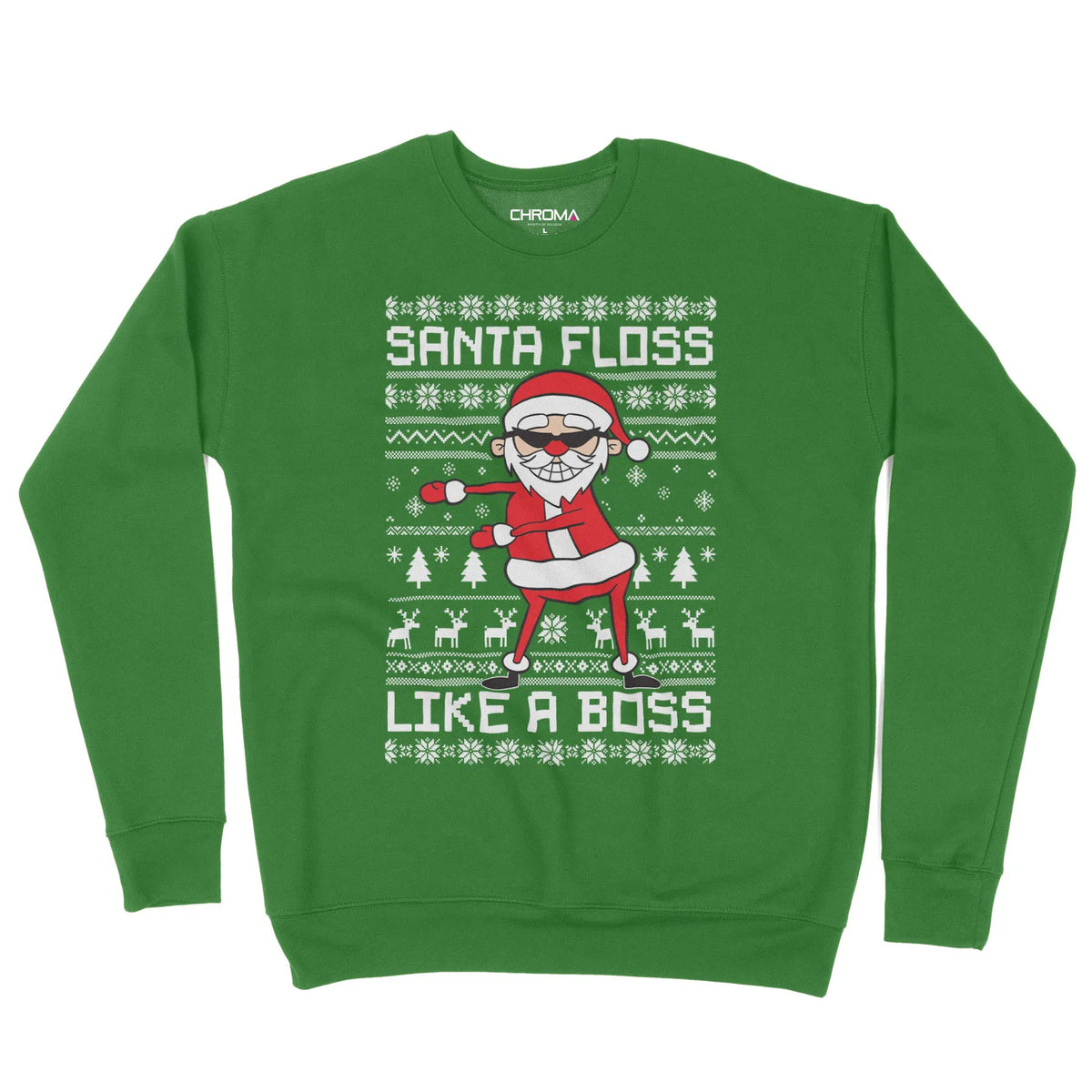 Santa Floss Like A Boss | Unisex Christmas Sweater Chroma Clothing