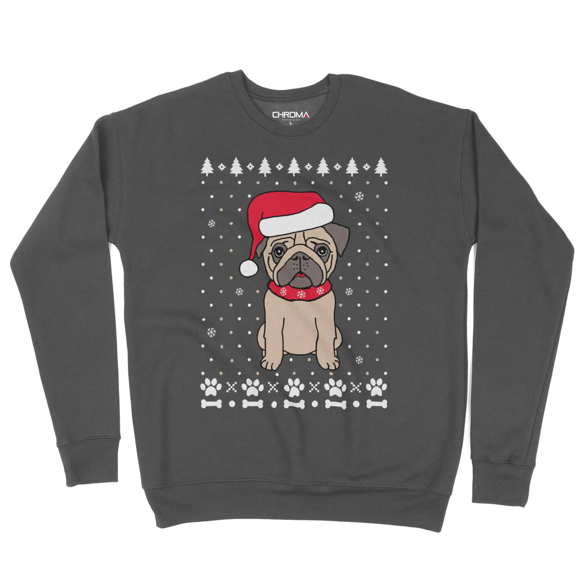 Christmas Pug | Unisex Christmas Sweater Chroma Clothing