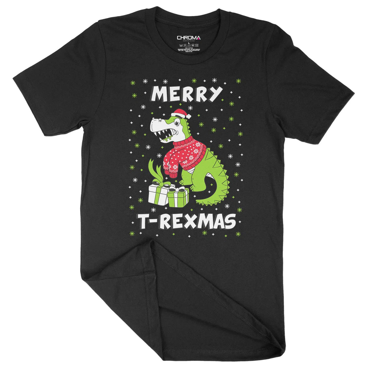 Merry TRex mas Festive Dino | Unisex Christmas T-Shirt Chroma Clothing