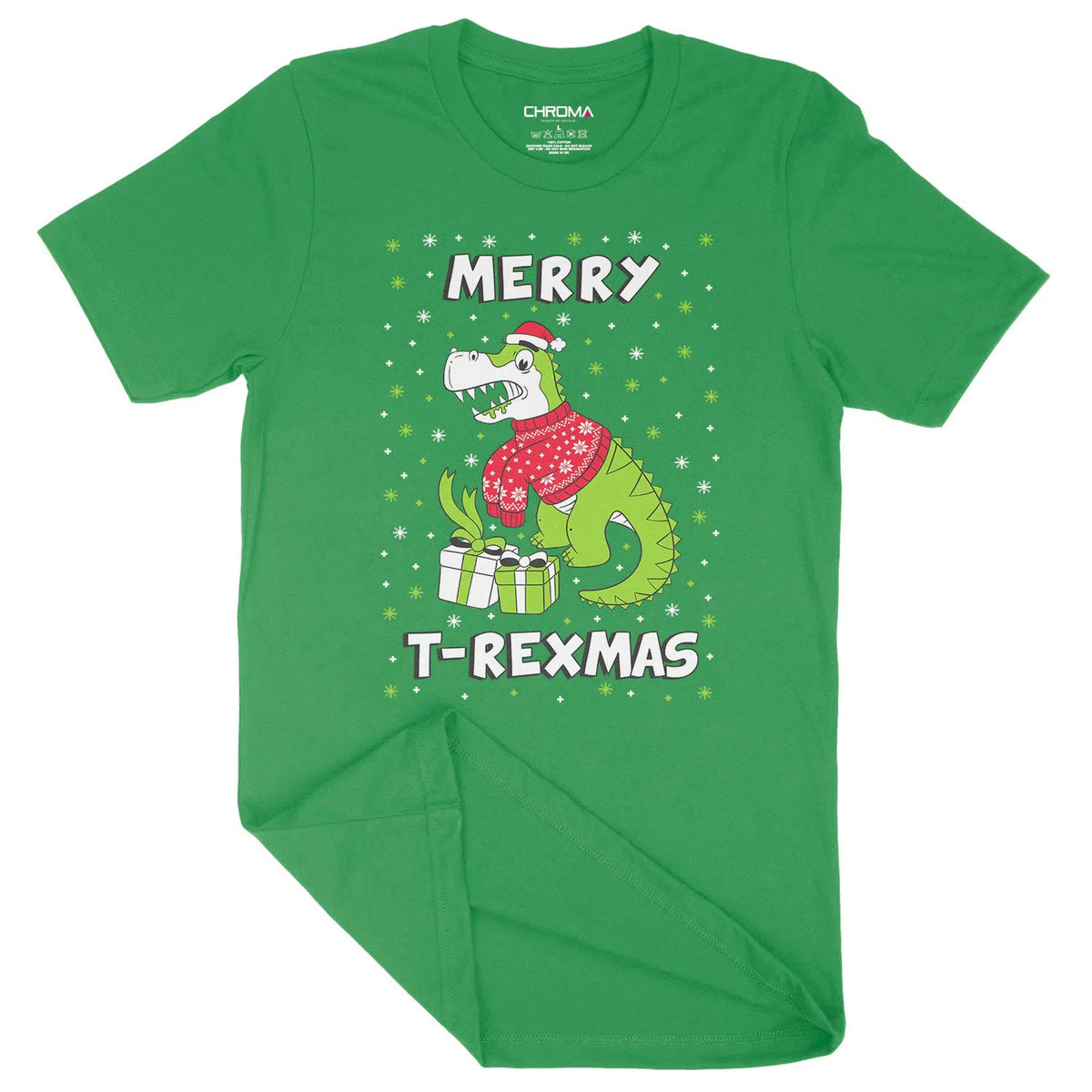 Merry TRex mas Festive Dino | Unisex Christmas T-Shirt Chroma Clothing