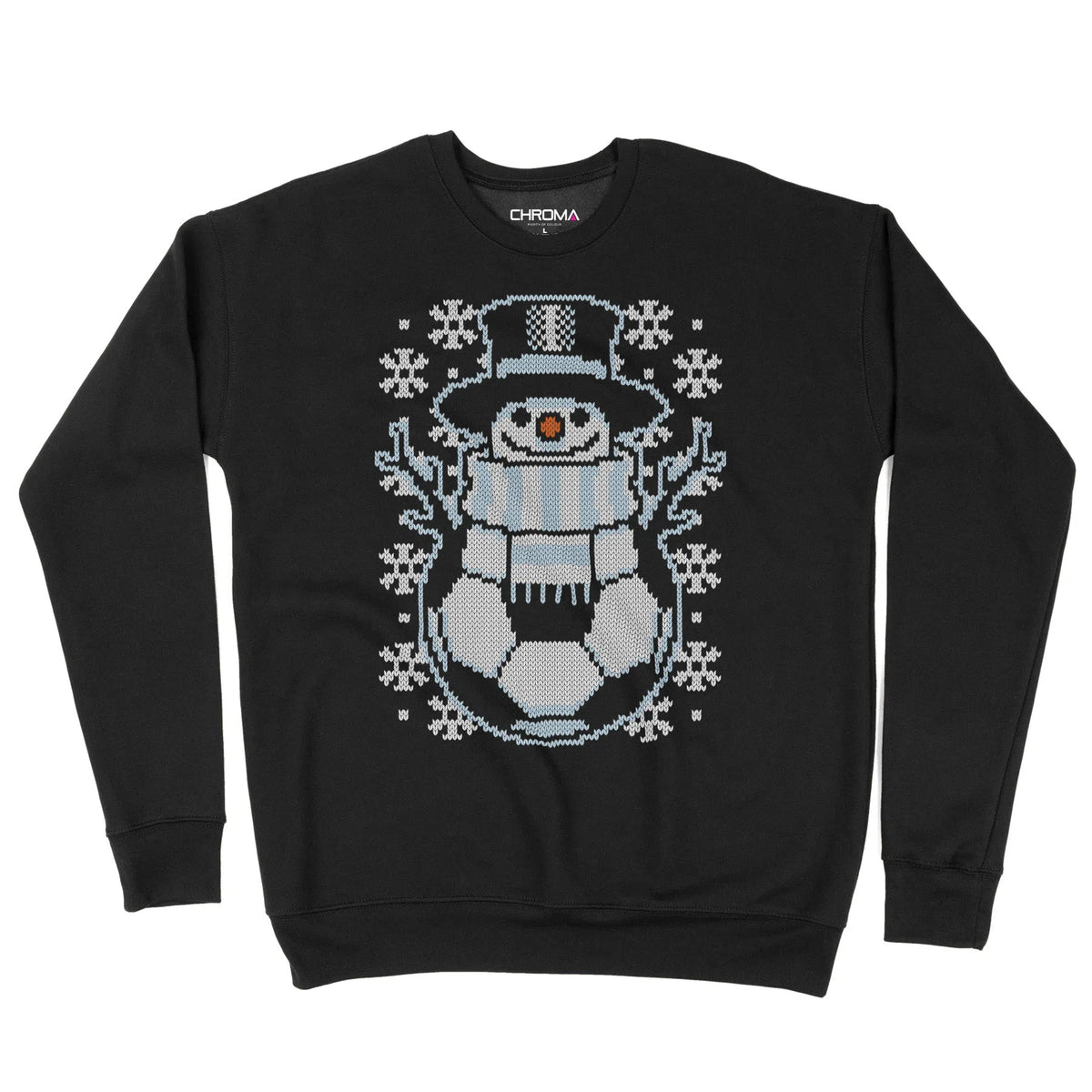 Stitched Football Snowman | Unisex Christmas Sweater Chroma Clothing