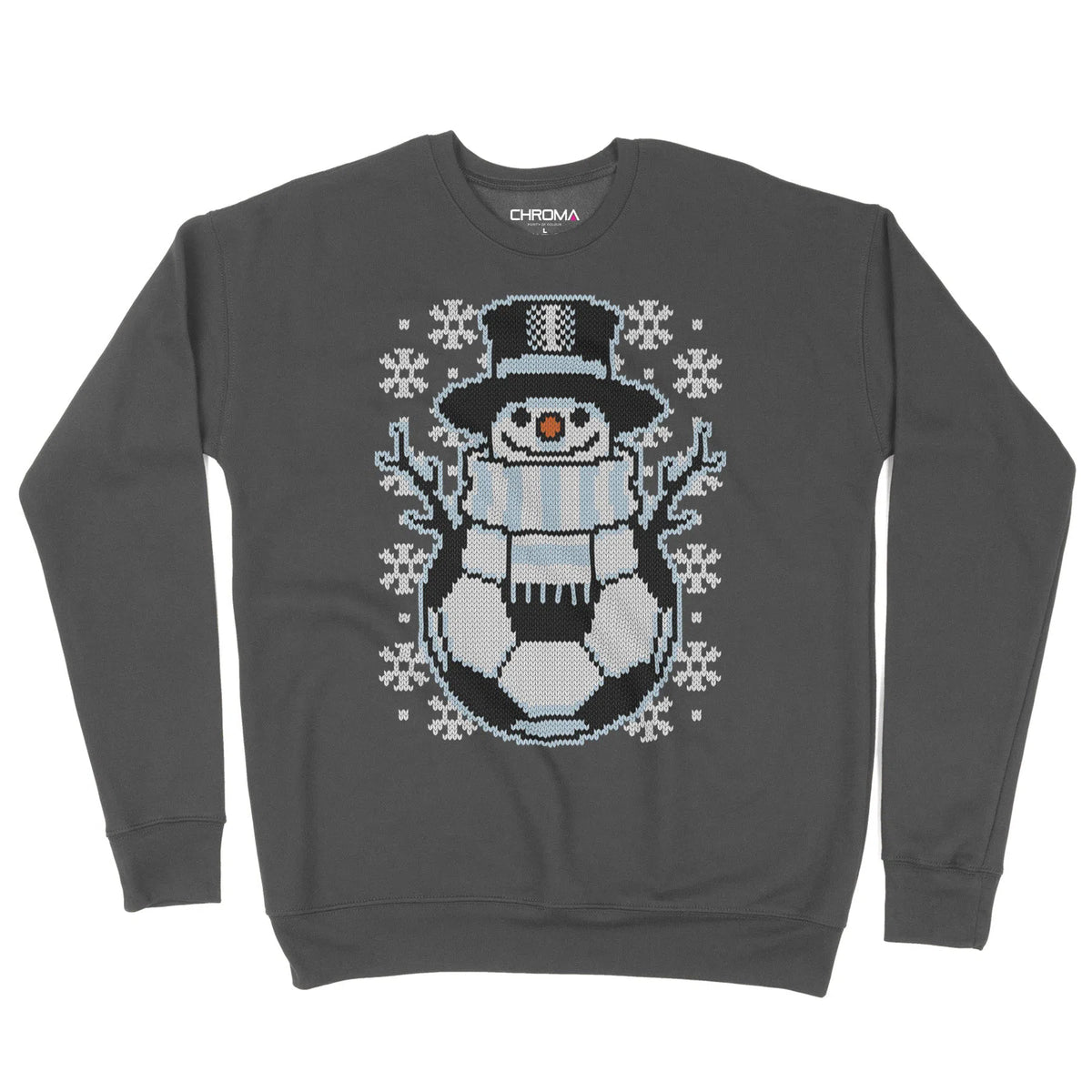 Stitched Football Snowman | Unisex Christmas Sweater Chroma Clothing