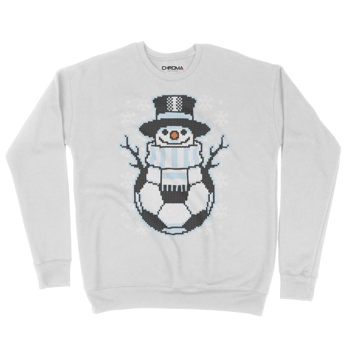 Stitched Football Snowman | Unisex Christmas Sweater Chroma Clothing