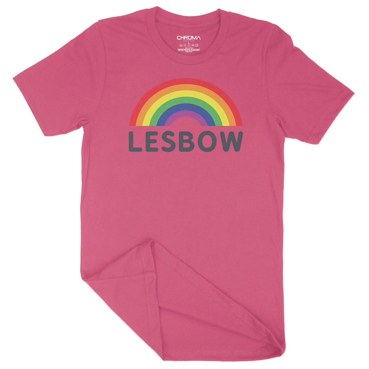 Rainbow Lesbow LGBTQ | Unisex Adult T-Shirt Chroma Clothing