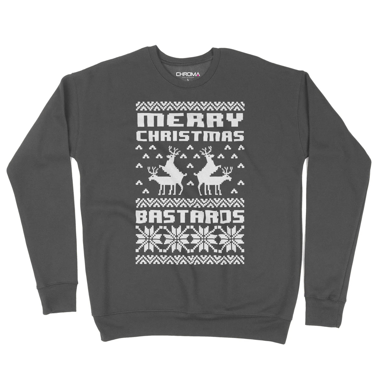 Merry Christmas B*stards | Unisex Christmas Sweater Chroma Clothing