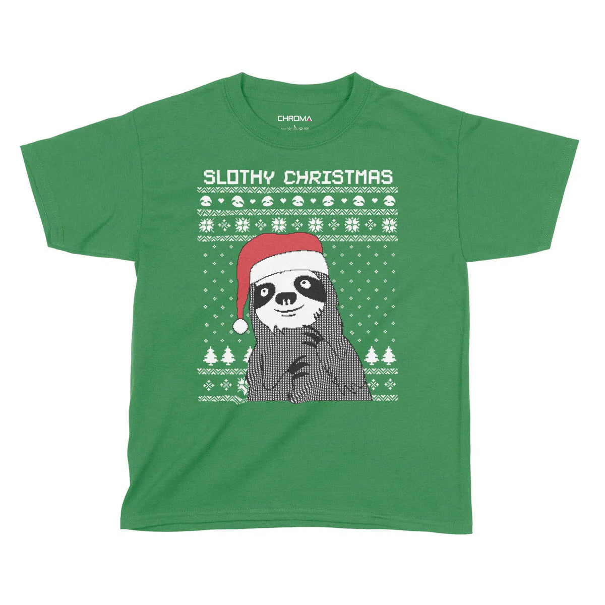 Slothy Christmas Festive Fun | Kids Christmas T-Shirt Chroma Clothing