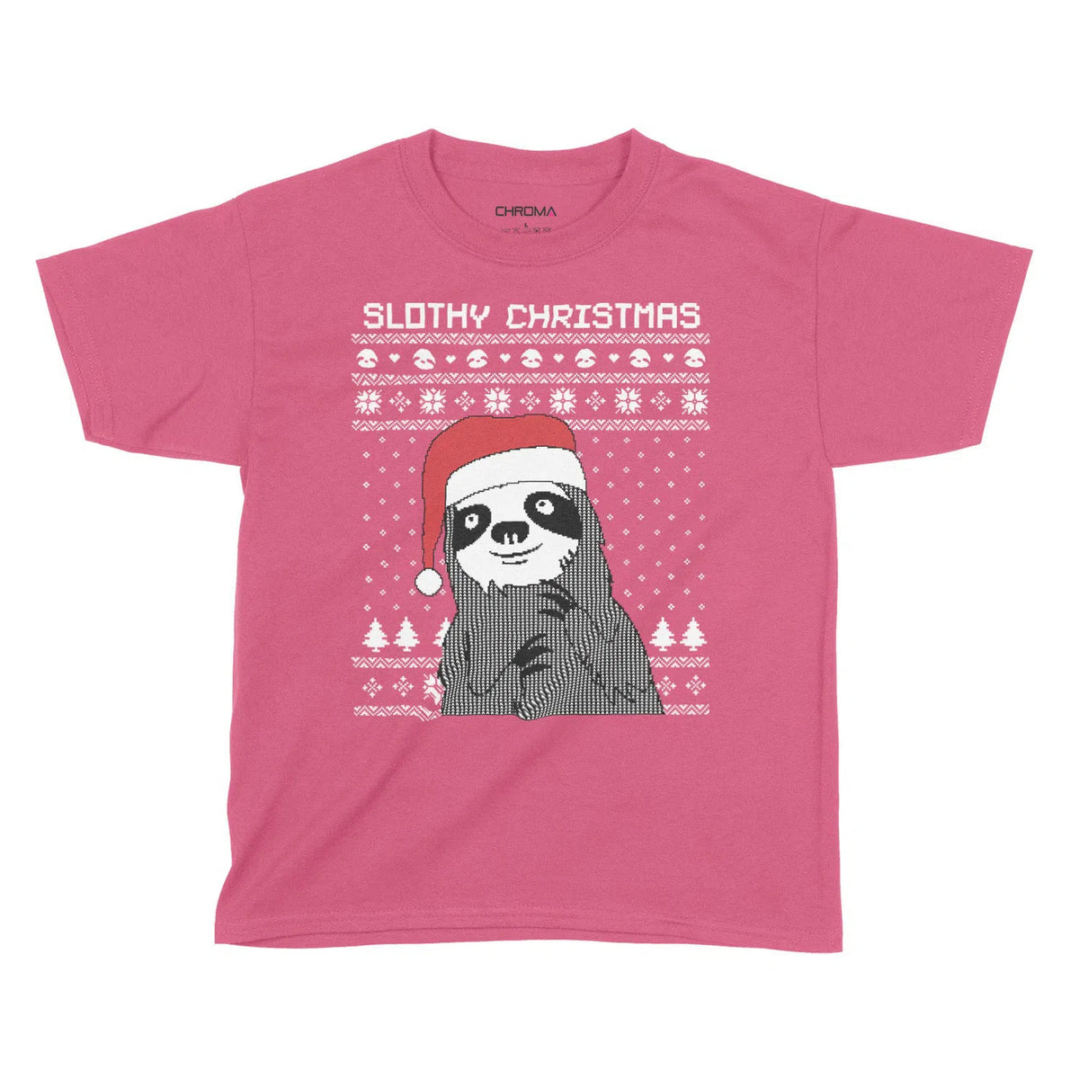 Slothy Christmas Festive Fun | Kids Christmas T-Shirt Chroma Clothing