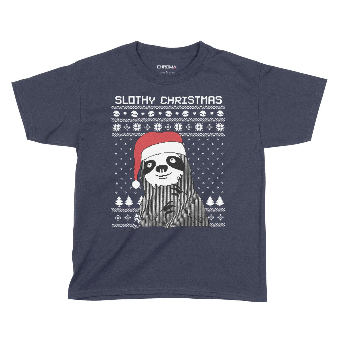 Slothy Christmas Festive Fun | Kids Christmas T-Shirt Chroma Clothing