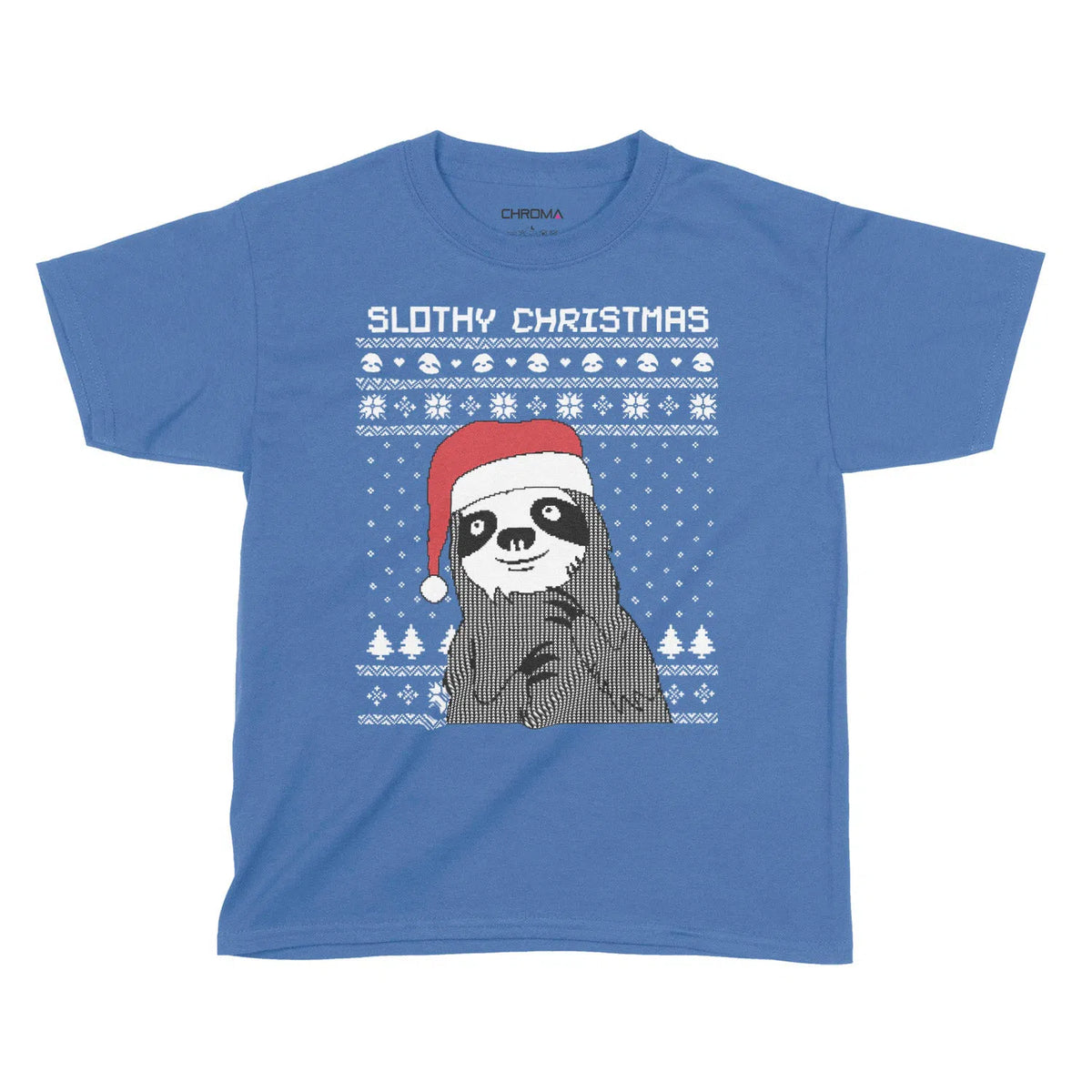 Slothy Christmas Festive Fun | Kids Christmas T-Shirt Chroma Clothing