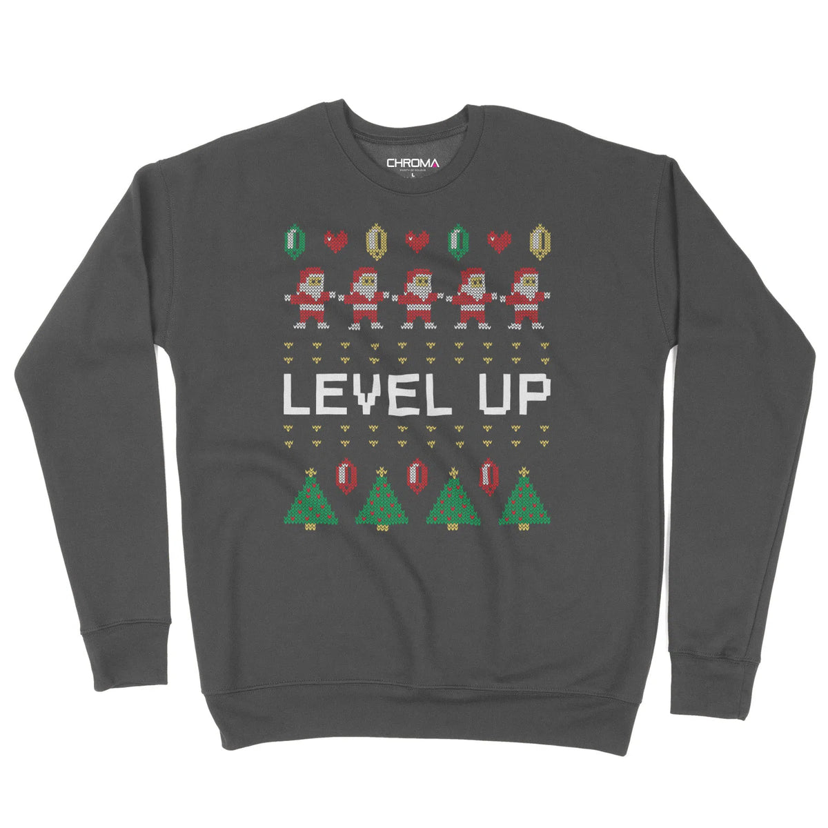 Level Up Festive Gaming Jumper | Unisex Christmas Sweater Chroma Clothing