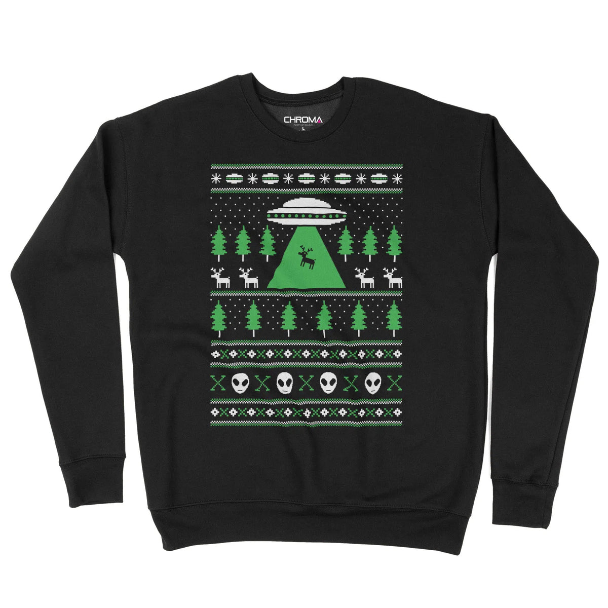 UFO Alien Reindeer | Unisex Christmas Sweater Chroma Clothing