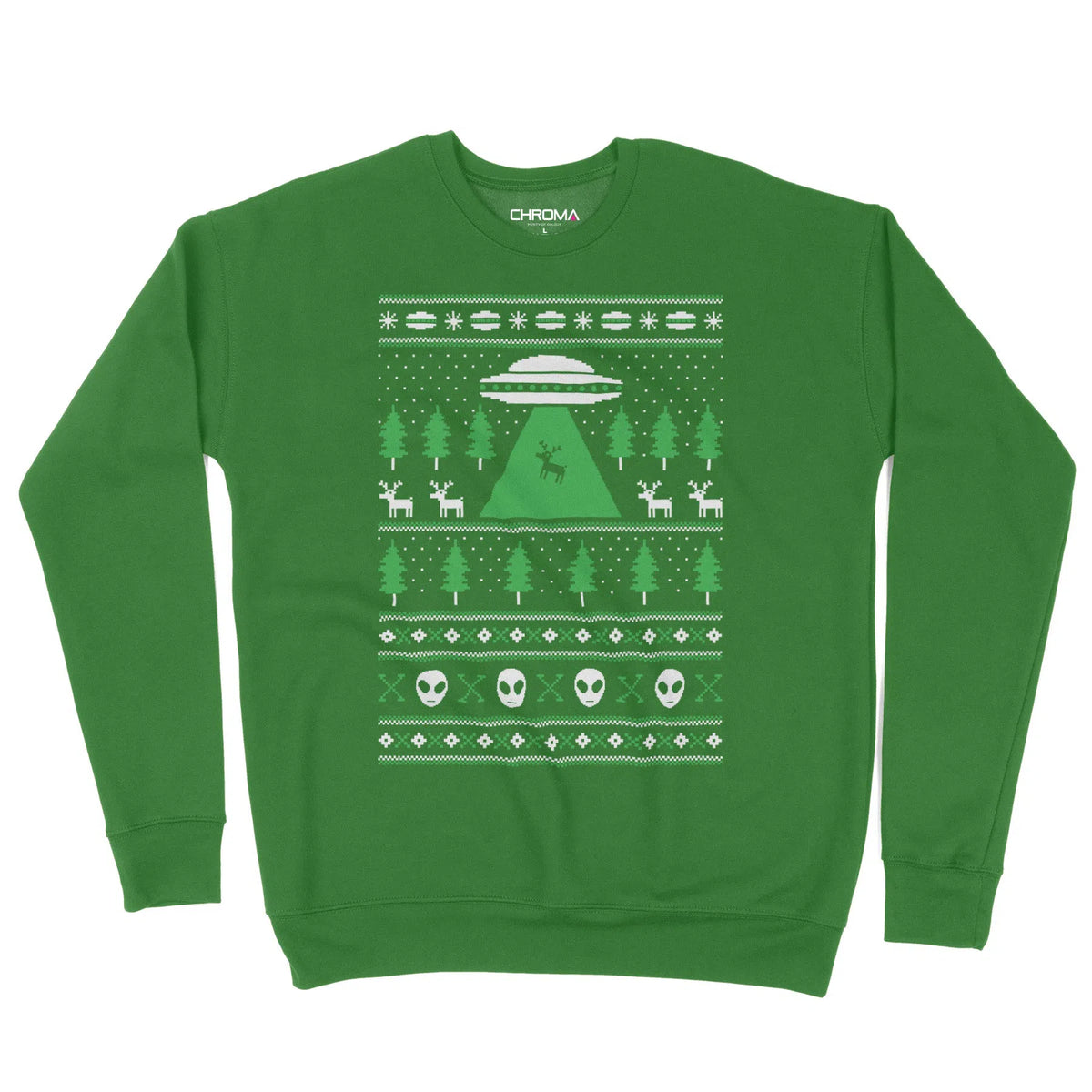 UFO Alien Reindeer | Unisex Christmas Sweater Chroma Clothing