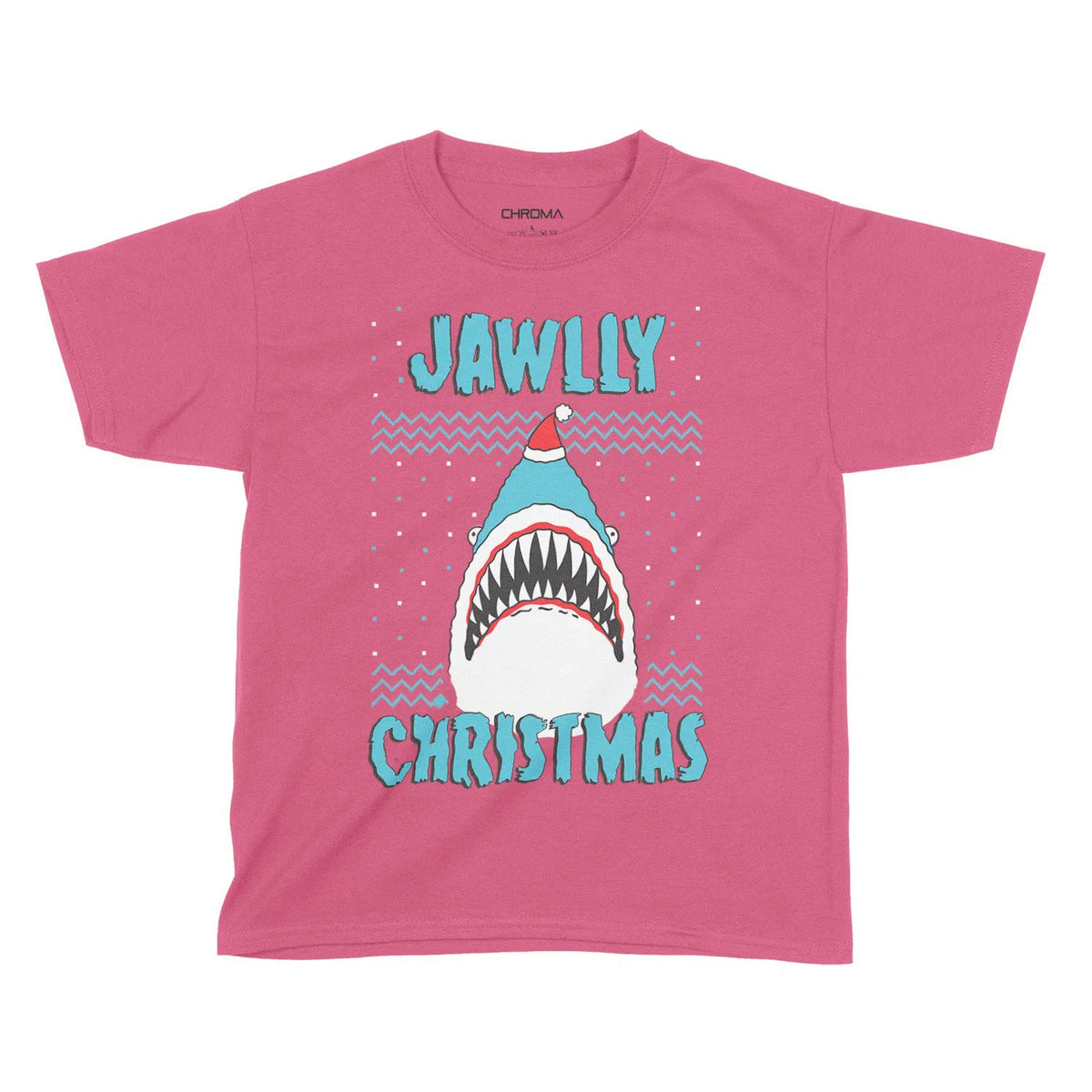Jolly Christmas Festive Shark | Kids Christmas T-Shirt Chroma Clothing