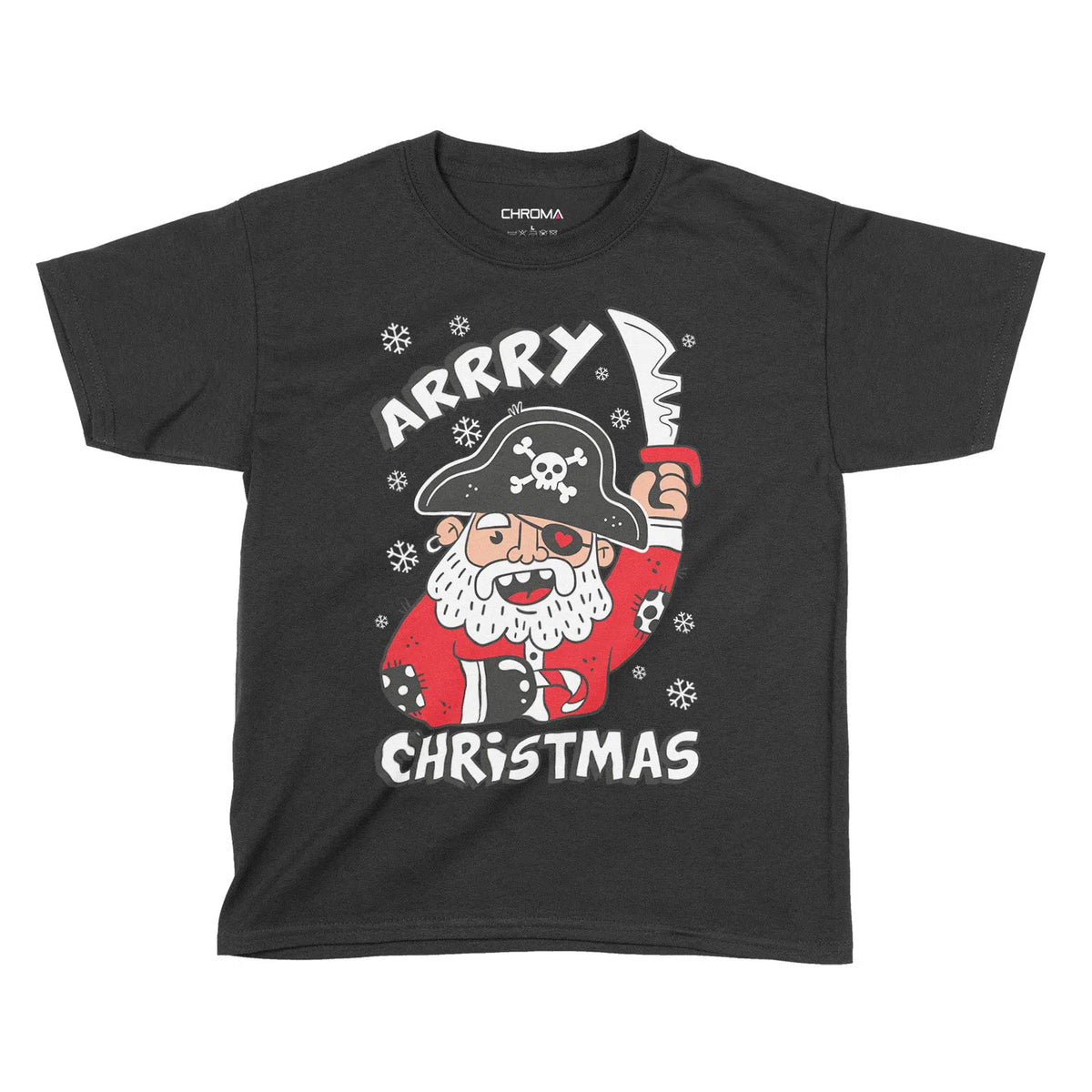 Pirate Santa Festive Fun | Kids Christmas T-Shirt Chroma Clothing