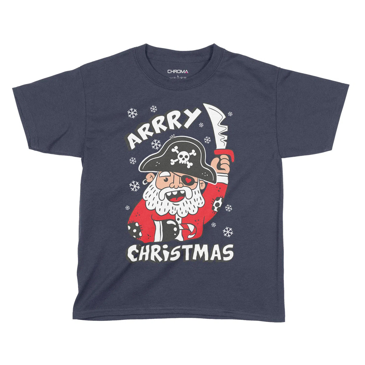 Pirate Santa Festive Fun | Kids Christmas T-Shirt Chroma Clothing