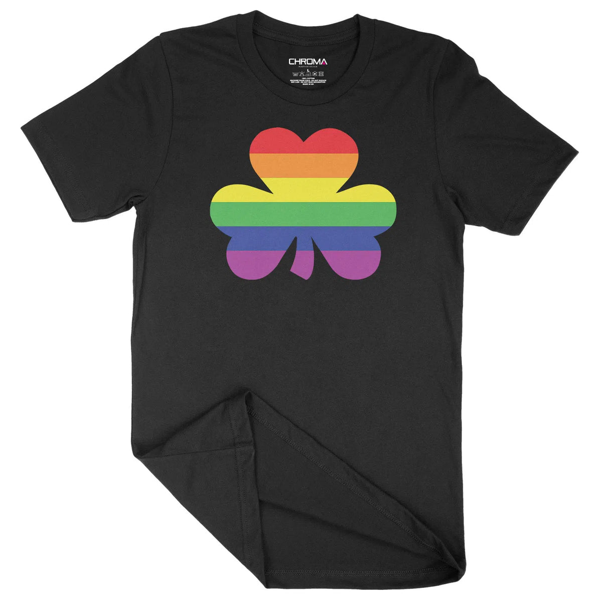 Rainbow Clover LGBTQ | Unisex Adult T-Shirt Chroma Clothing