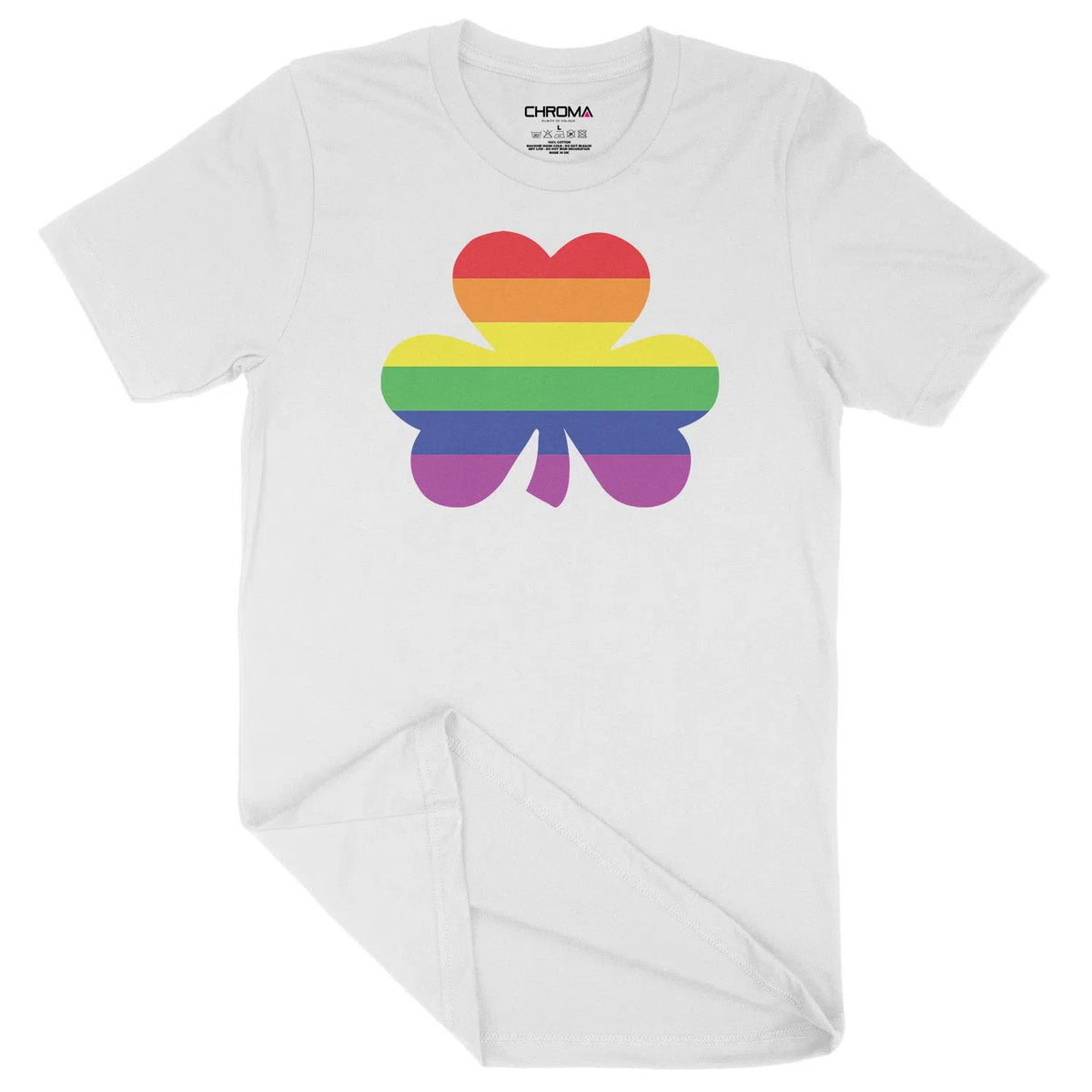 Rainbow Clover LGBTQ | Unisex Adult T-Shirt Chroma Clothing