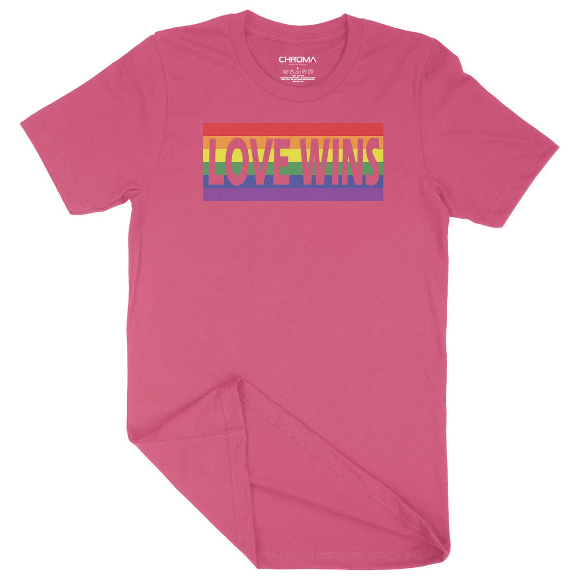 Love Wins Rainbow LGBTQ | Unisex Adult T-Shirt Chroma Clothing