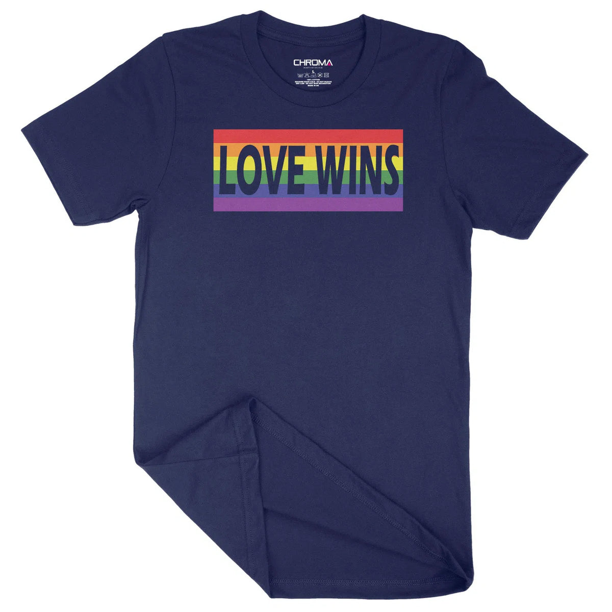 Love Wins Rainbow LGBTQ | Unisex Adult T-Shirt Chroma Clothing