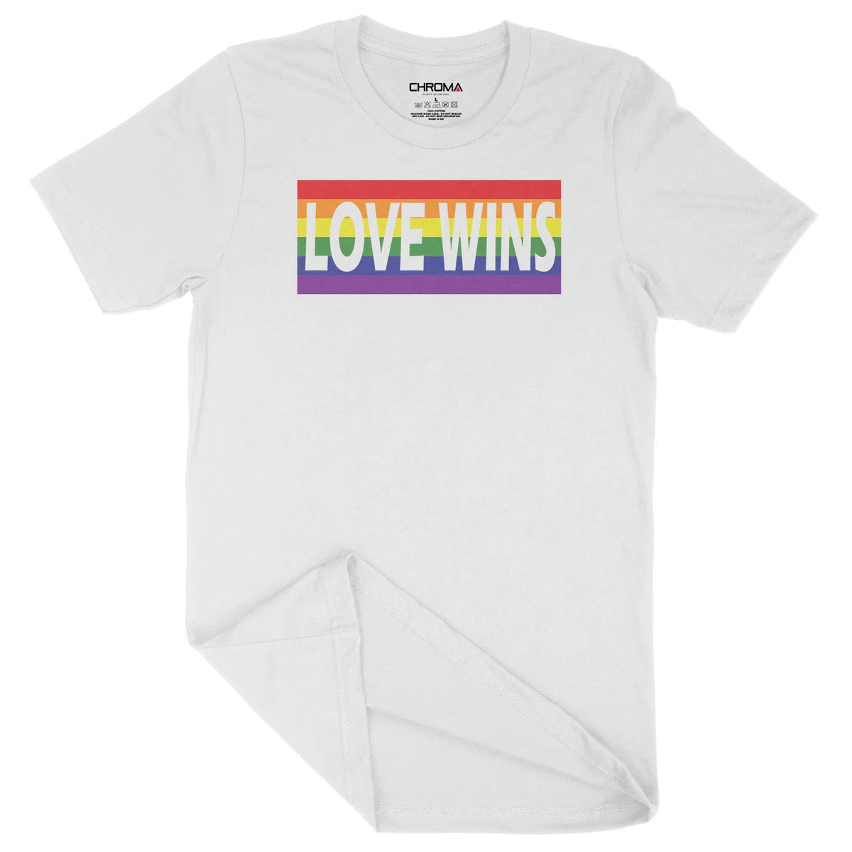 Love Wins Rainbow LGBTQ | Unisex Adult T-Shirt Chroma Clothing