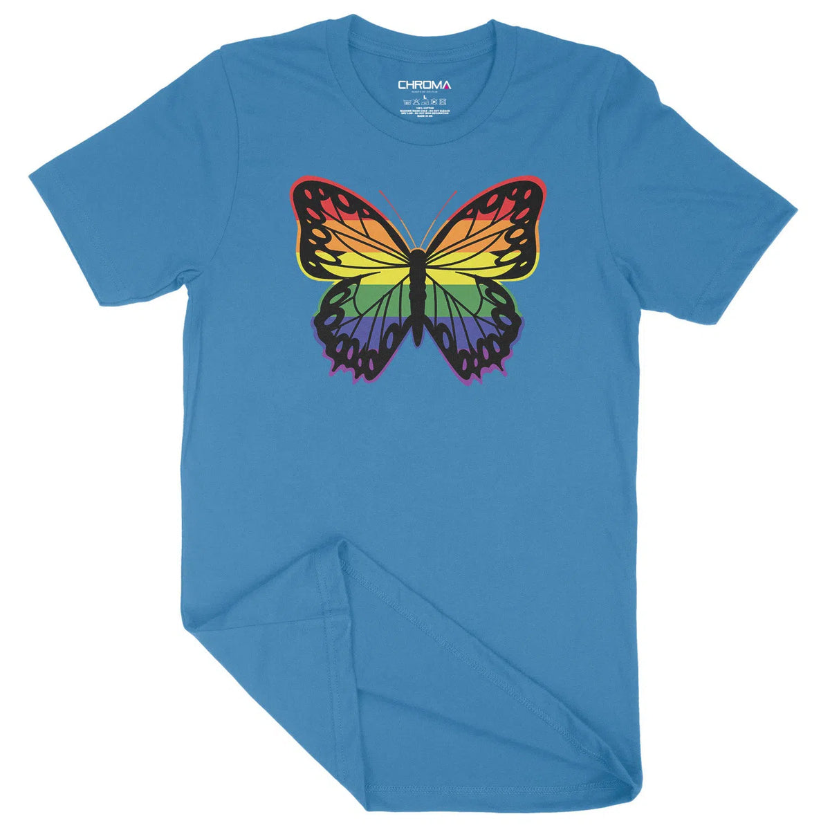 Rainbow Butterfly LGBTQ | Unisex Adult T-Shirt Chroma Clothing