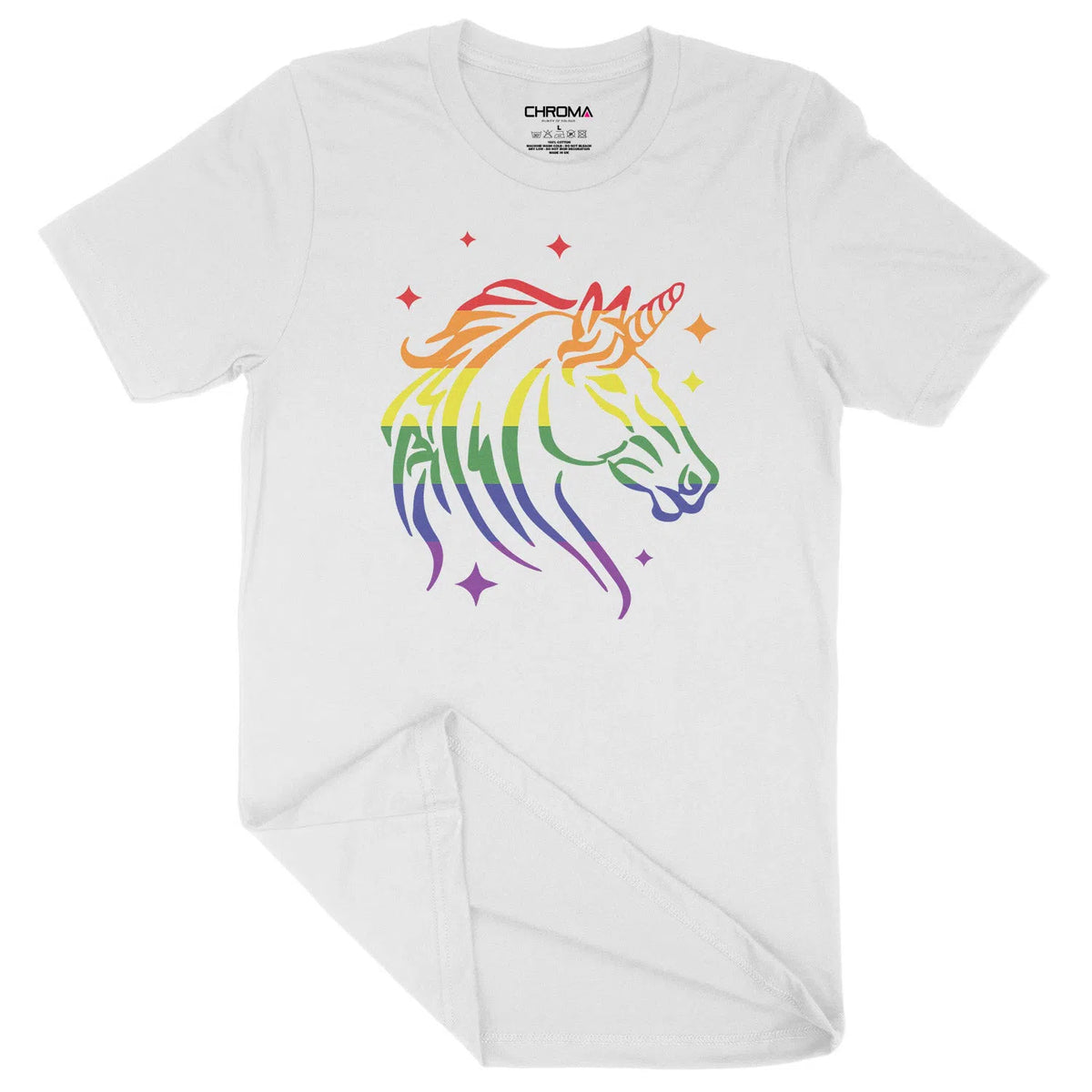 Rainbow Unicorn LGBTQ | Unisex Adult T-Shirt Chroma Clothing