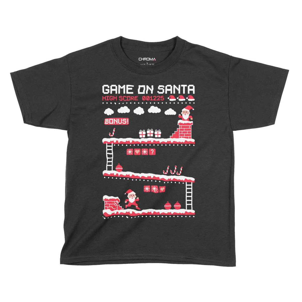 Game On Santa | Kids Christmas T-Shirt Chroma Clothing