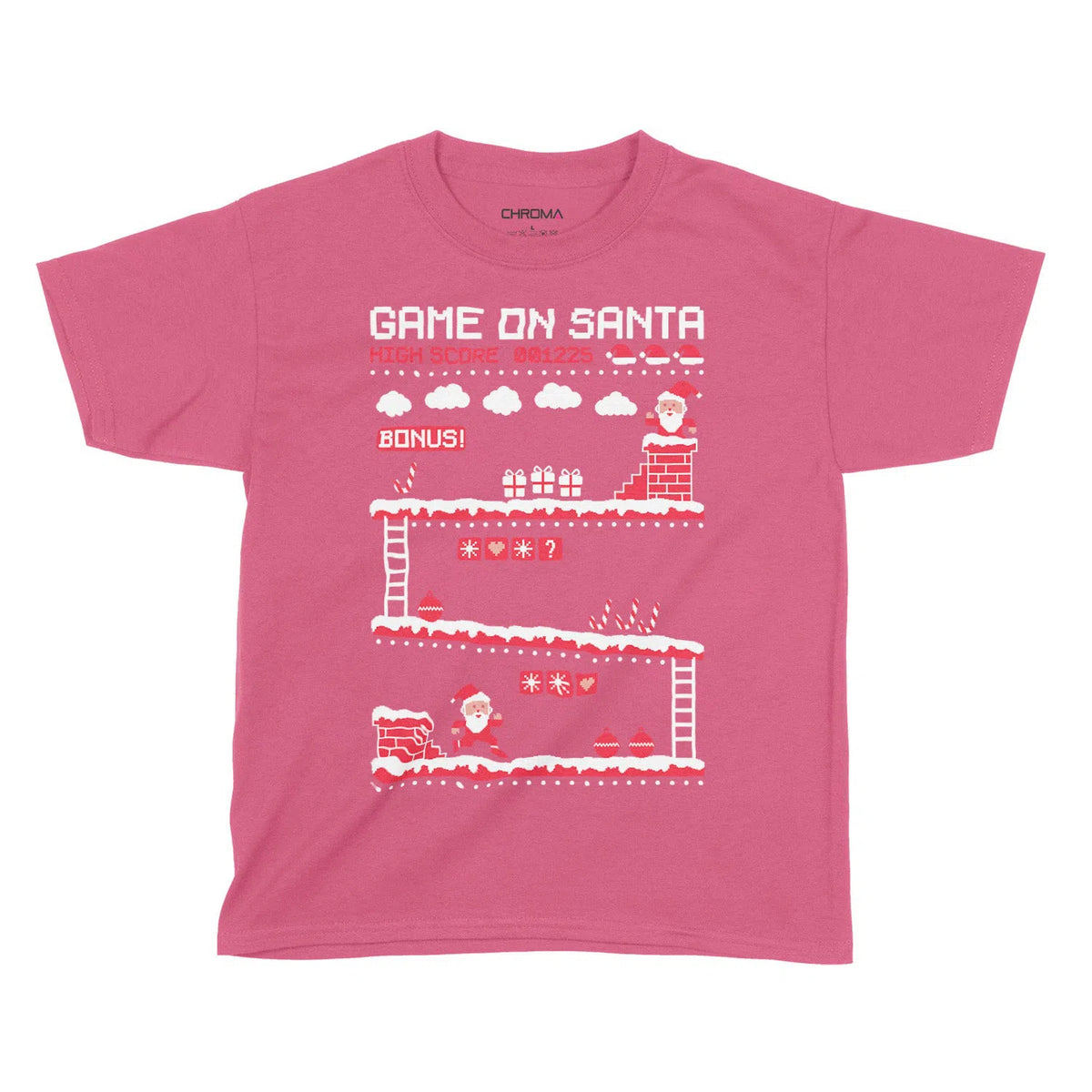 Game On Santa | Kids Christmas T-Shirt Chroma Clothing