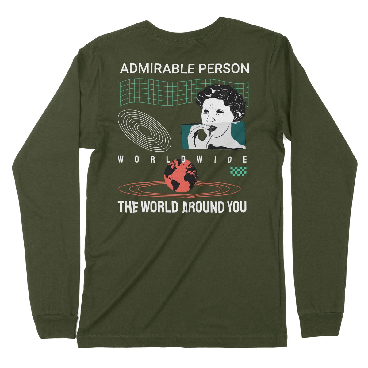 Admirable | Back Print | Long-Sleeve T-Shirt | Premium Quality Streetw Chroma Clothing