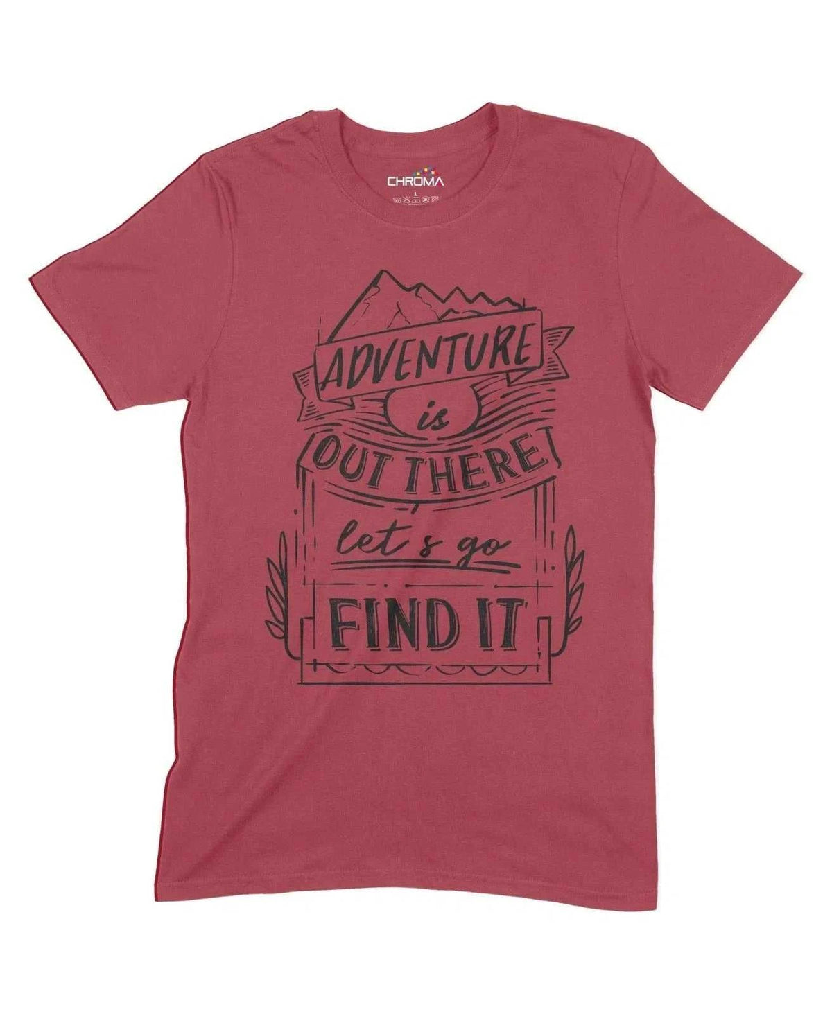 Adventure Is Out There Unisex Adult T-Shirt Chroma Clothing