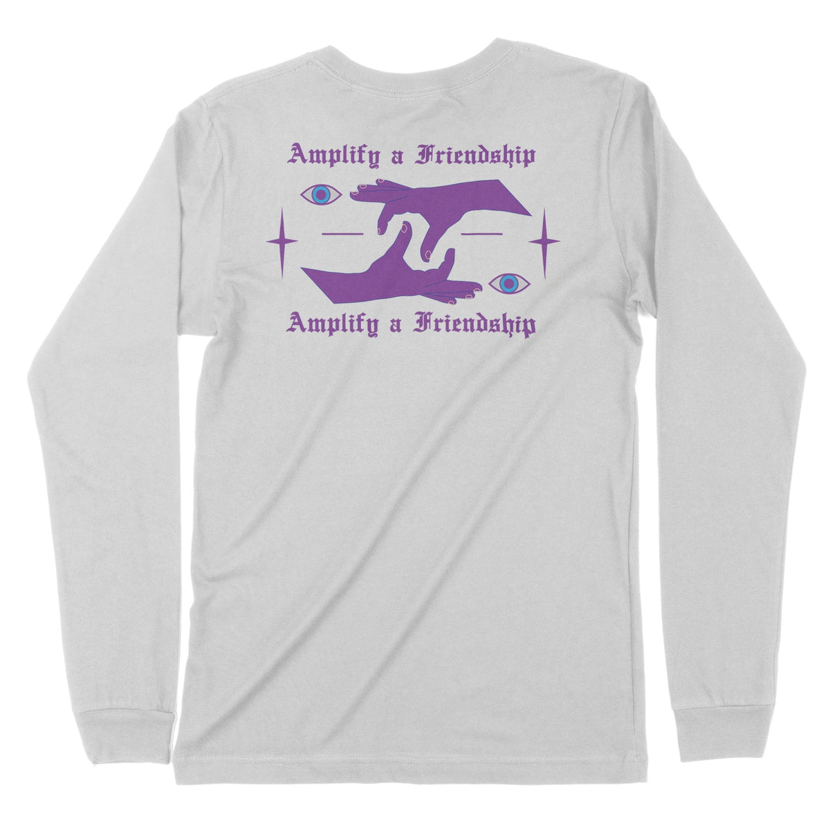 Amplify A Friendship | Back Print | Long-Sleeve T-Shirt | Premium Qual Chroma Clothing